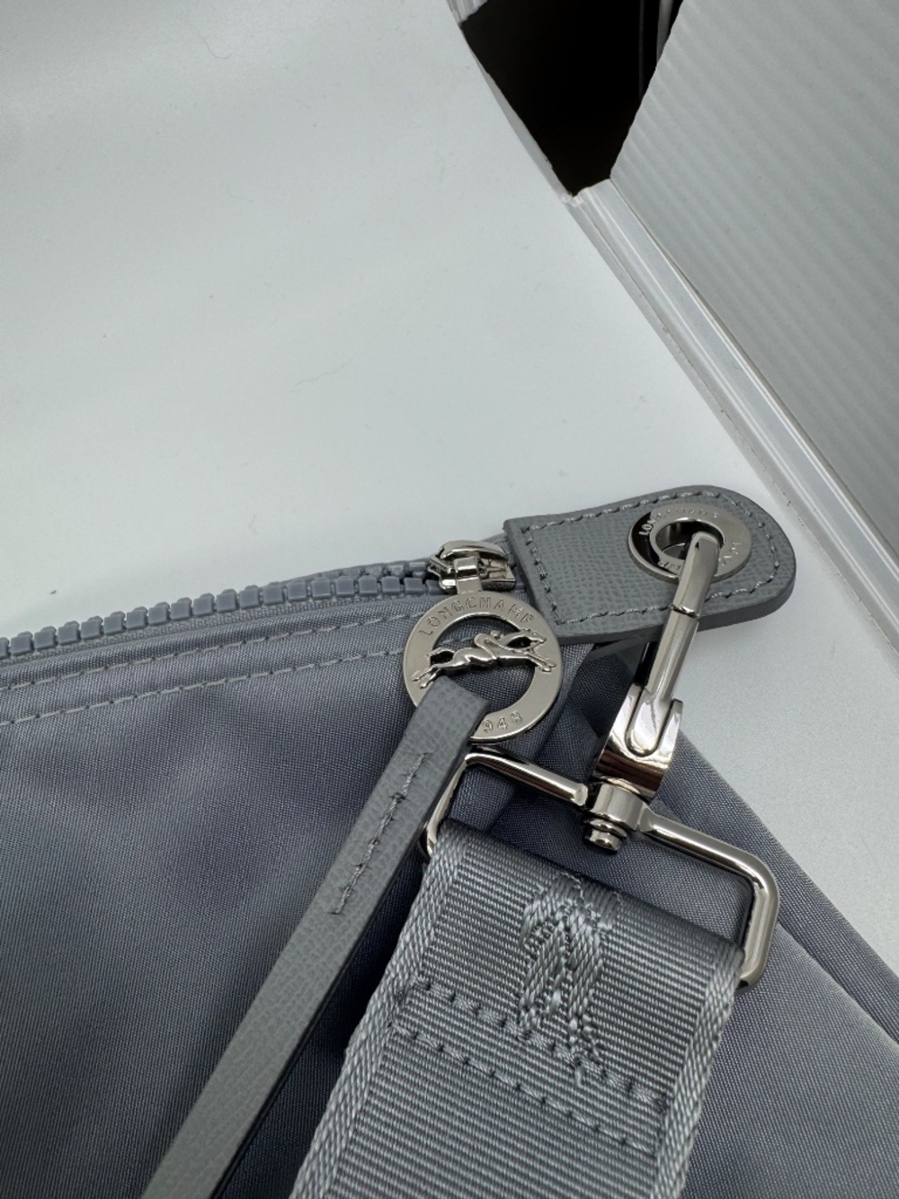 Longchamp Modele Depose Tote Bag Medium Grey - Picture 9 of 10
